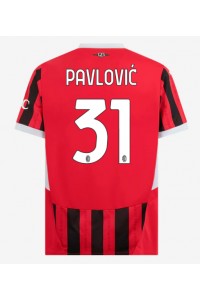 AC Milan Strahinja Pavlovic #31 Voetbaltruitje Thuis tenue 2024-25 Korte Mouw